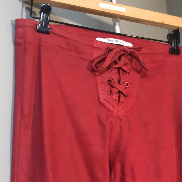 Taylor Hill Shimmer Red Straight Leg Pants - Picture 2 of 8